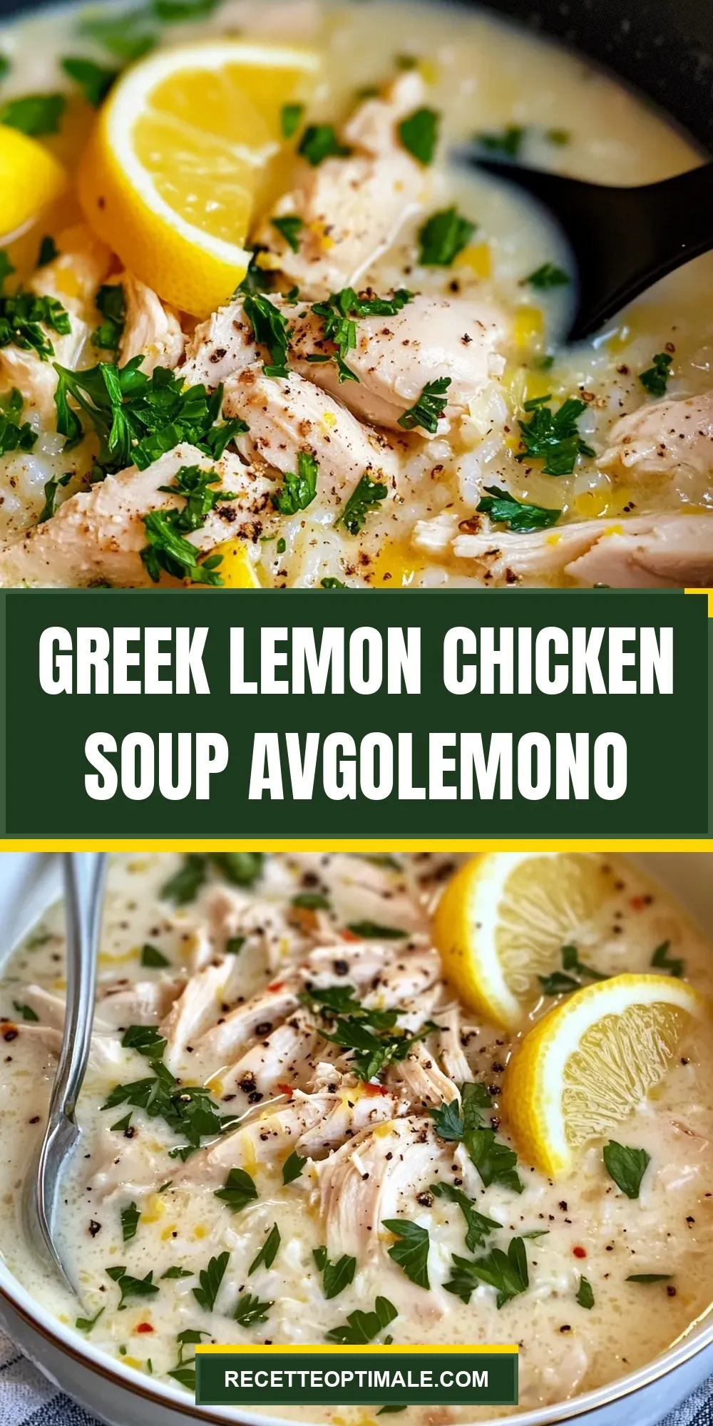 Easy Greek Lemon Chicken Soup Avgolemono Recipe