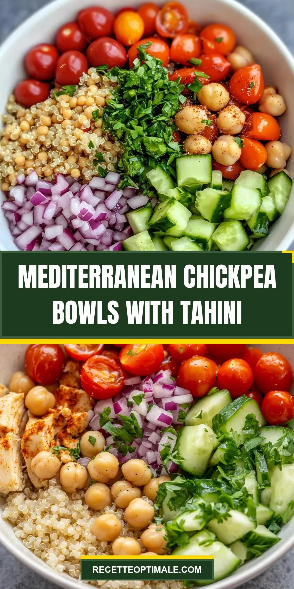 Flavorful Mediterranean Chickpea Bowls With Tahini