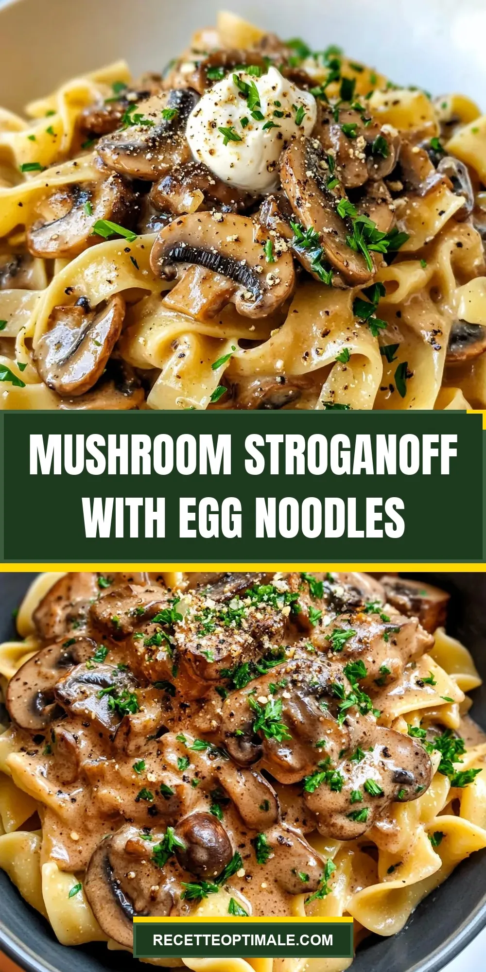 The Best Mushroom Stroganoff With Egg Noodles Ever