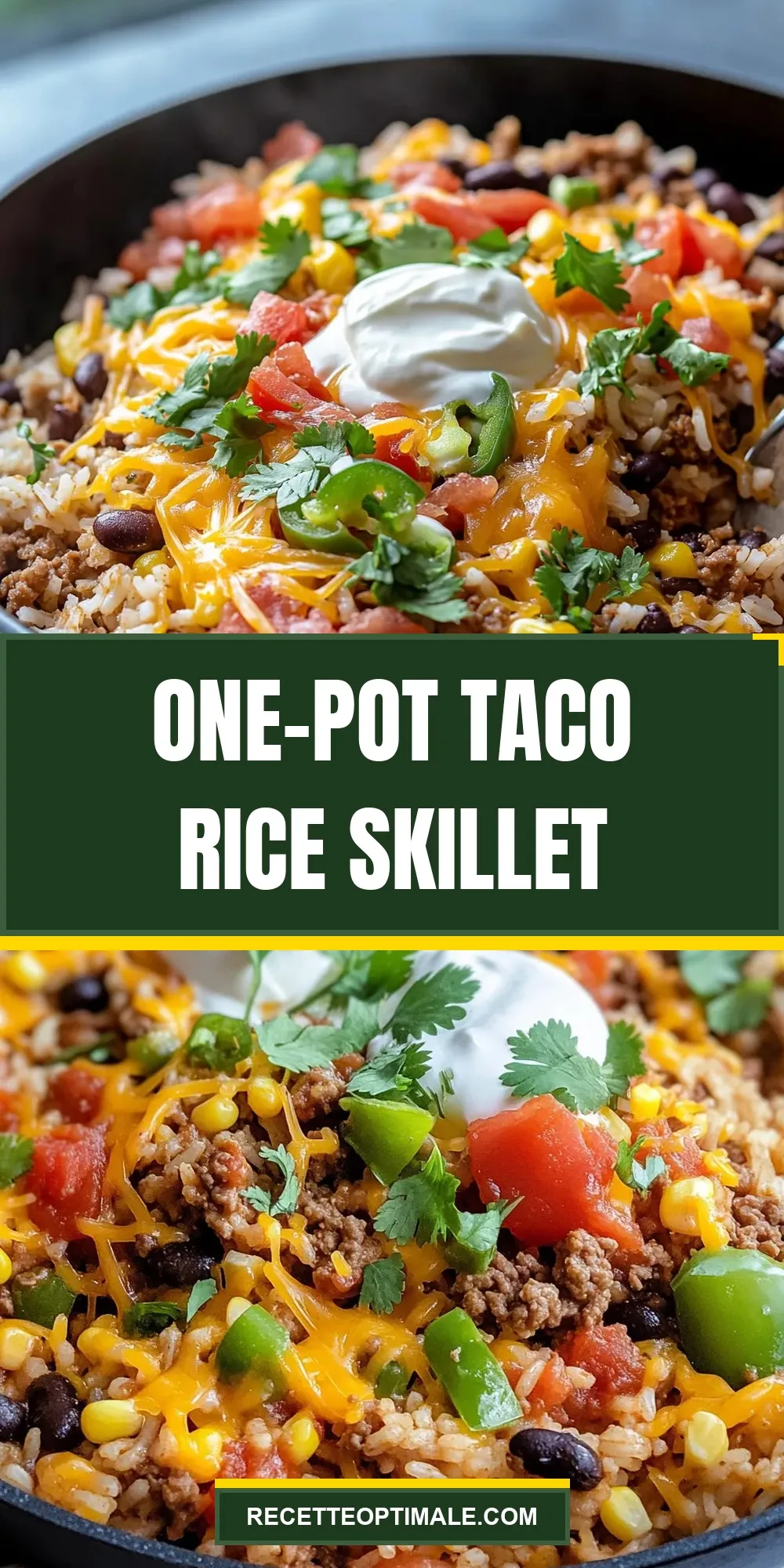 One-Pot Taco Rice Skillet Recipe