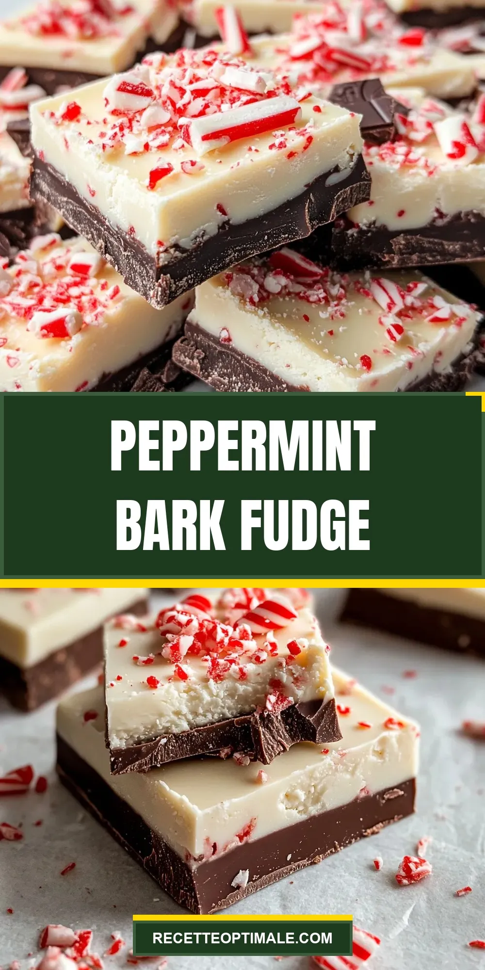The Best Peppermint Bark Fudge Ever