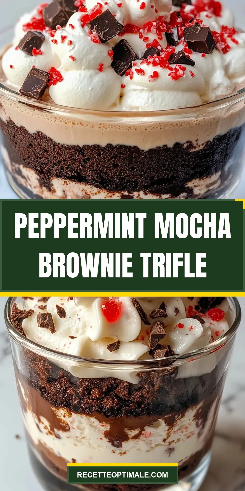 Ultimate Peppermint Mocha Brownie Trifle