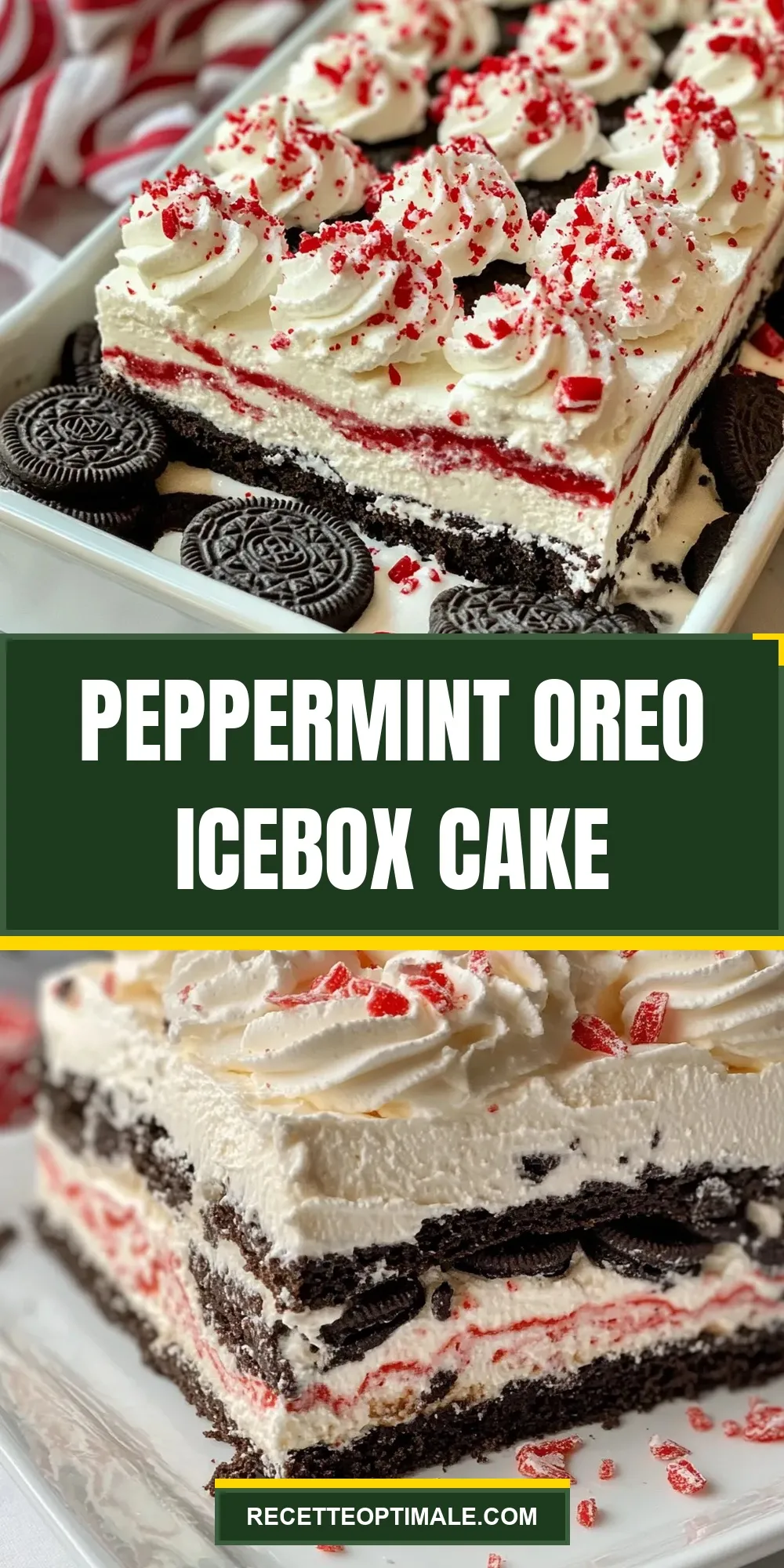 The Best Peppermint Oreo Icebox Cake Ever