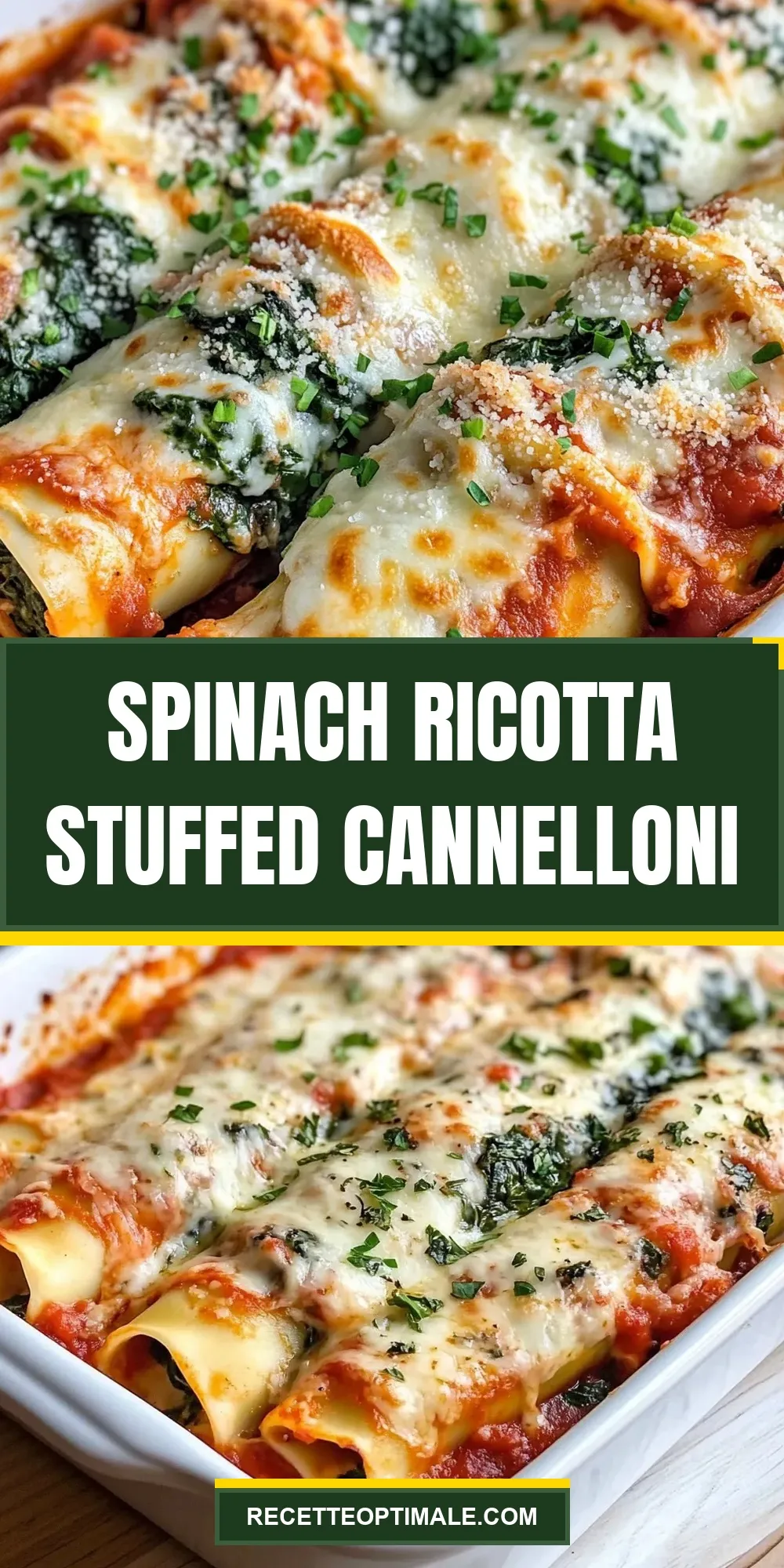 Easy Spinach Ricotta Stuffed Cannelloni Recipe