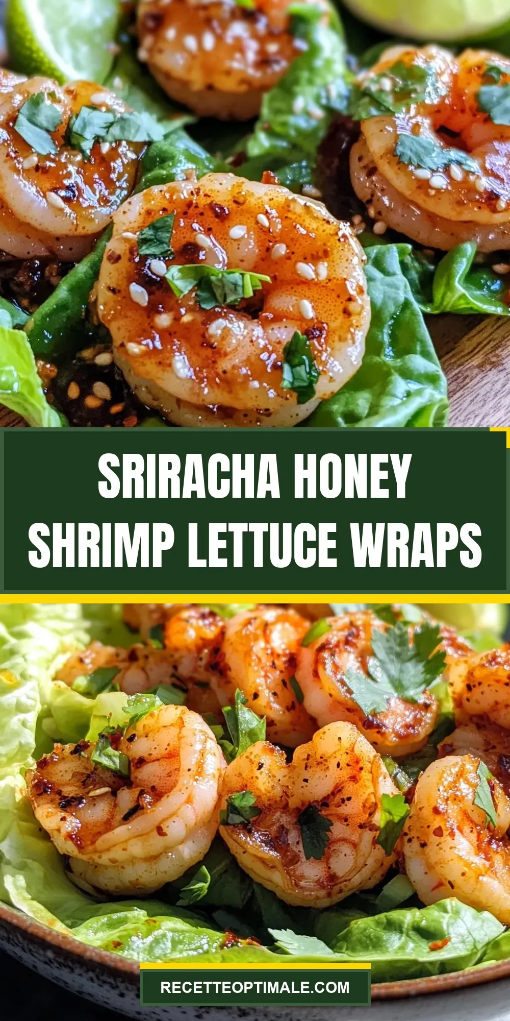 Sriracha Honey Shrimp Lettuce Wraps Recipe