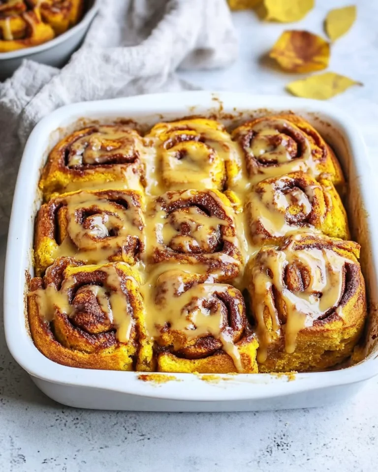 Homemade Amish Pumpkin Cinnamon Rolls with Caramel Icing photo