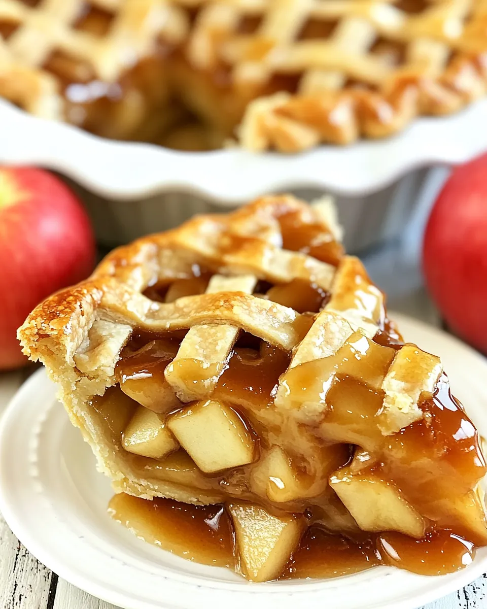 Easy Caramel Apple Pie dish photo