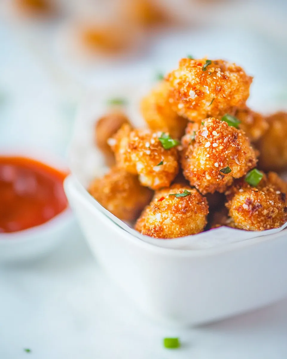 Easy Cauliflower Bites in Honey Sriracha Sauce food shot