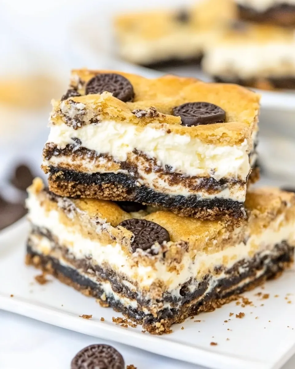 Homemade Cookies and Cream Gooey Bars photo