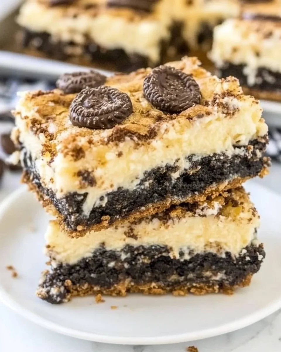 Easy Cookies and Cream Gooey Bars recipe image