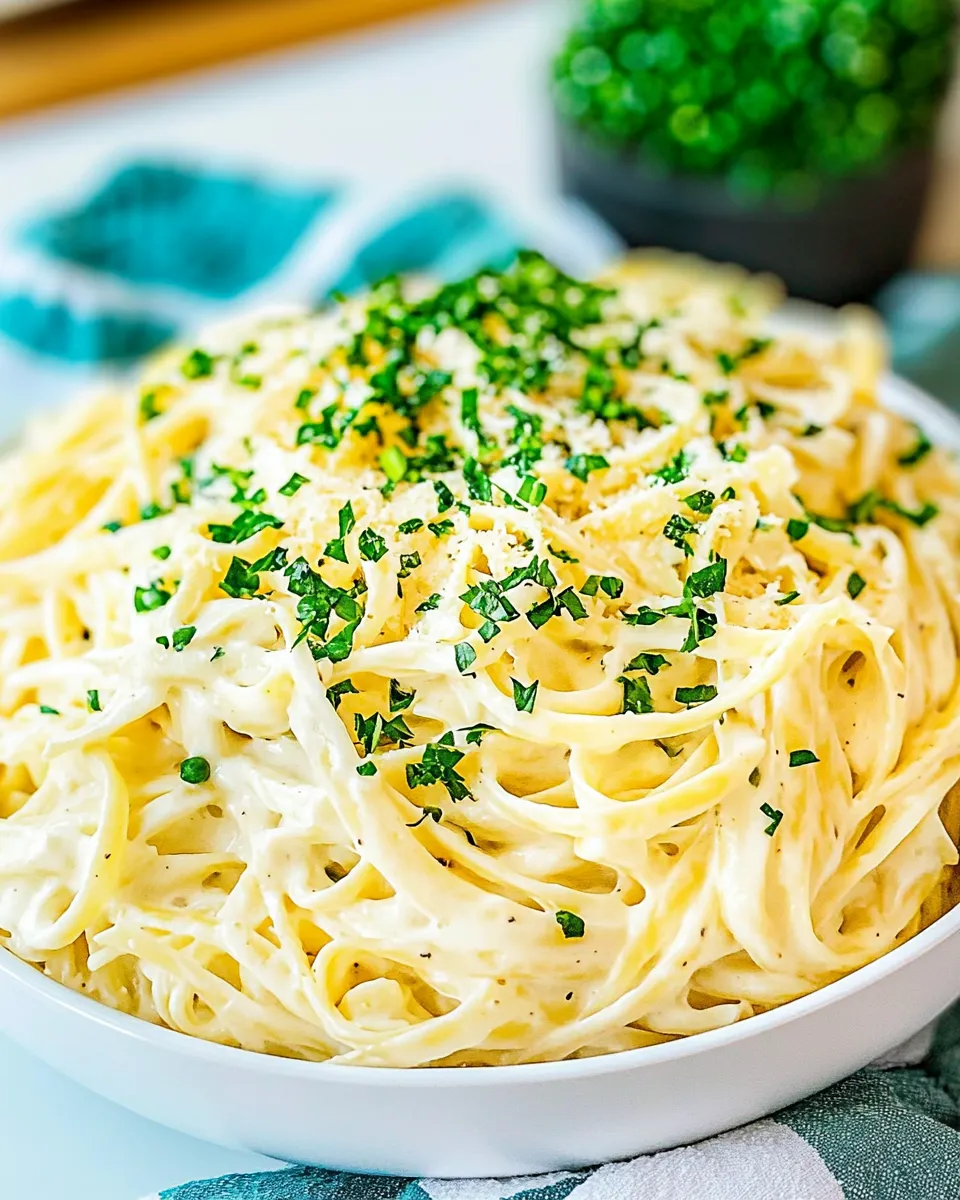 Easy Copycat Olive Garden Alfredo dish photo