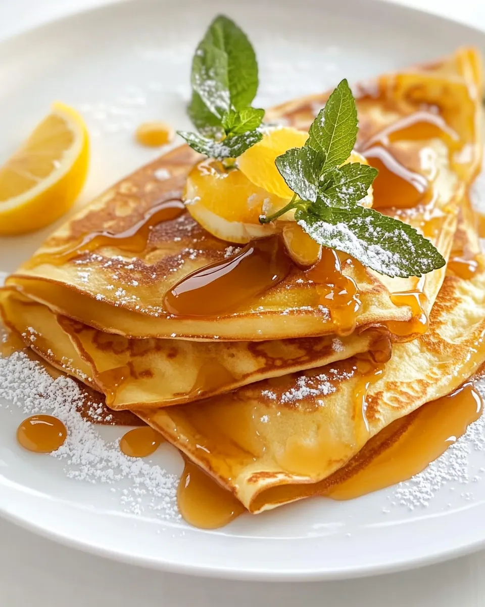 Classic Crepes with Salted Lemon Butter Caramel dish photo