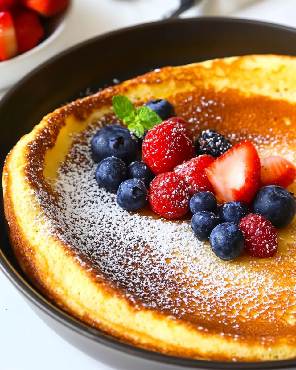 Delicious Dutch Baby Pancake food shot