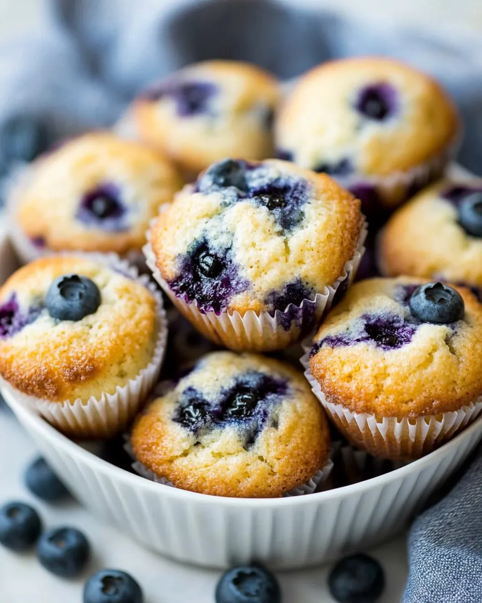 Classic Easy Homemade Blueberry Muffins recipe image