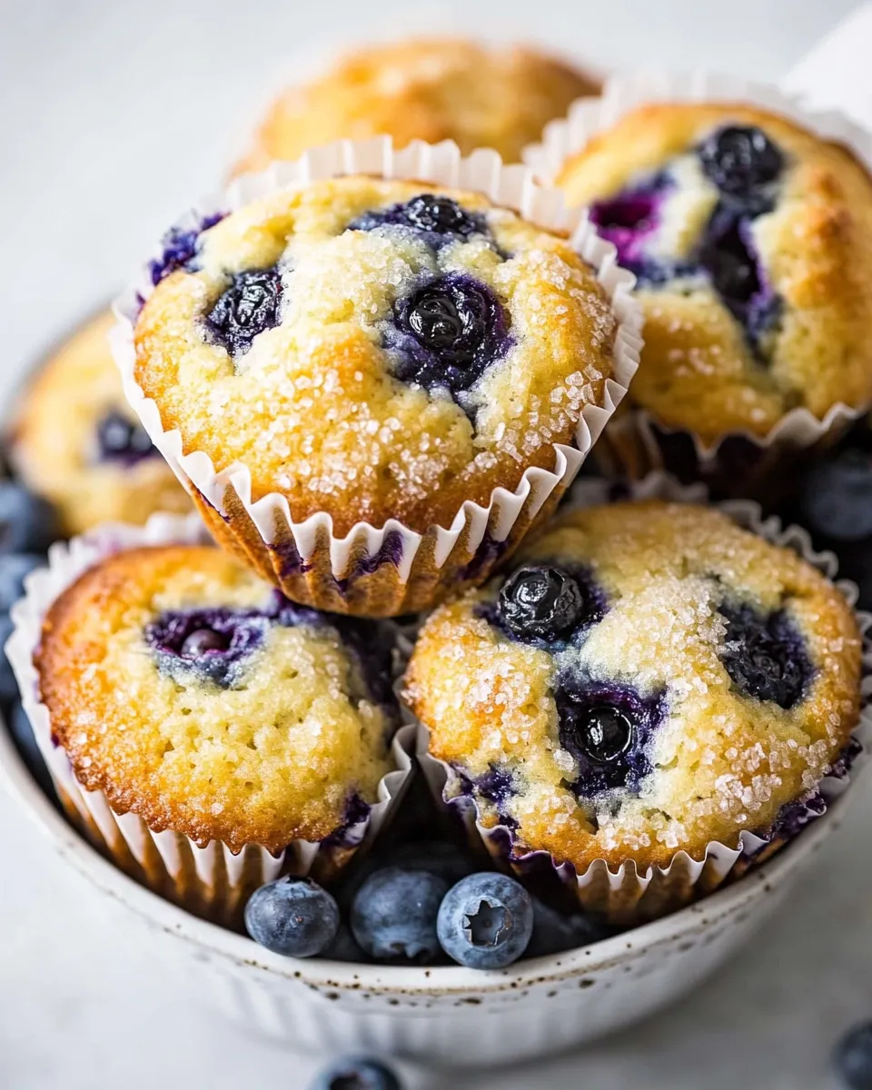 Tasty Easy Homemade Blueberry Muffins dish photo