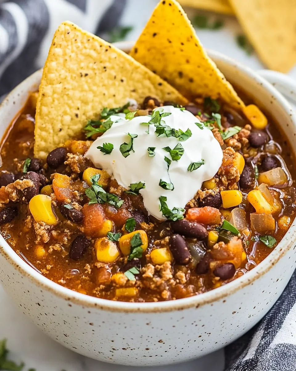 Quick Easy Taco Soup Recipe dish photo