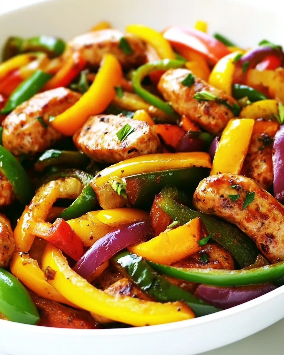 Delicious Easy Turkey Sausage with Peppers & Onions recipe photo