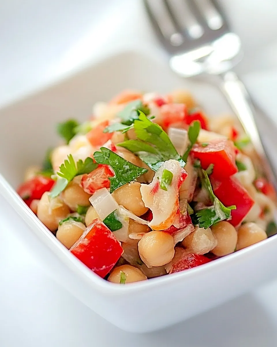 Easy Ensalada de Bacalao (Chickpea and Bacalao Salad) food shot