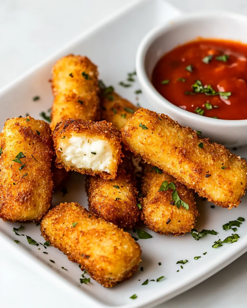 Easy Fried Mozzarella Sticks recipe photo