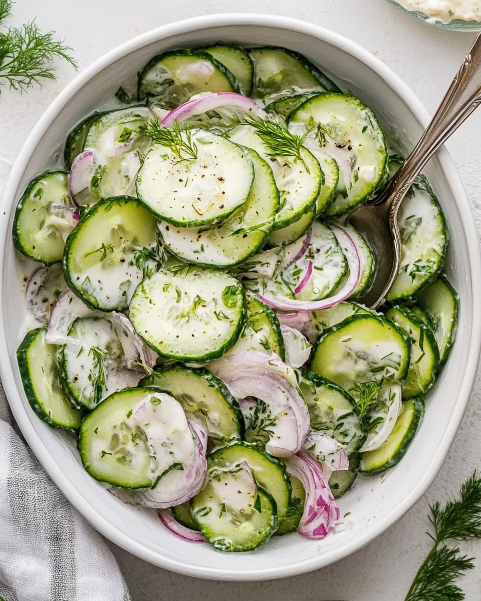 Easy German Cucumber Salad recipe image