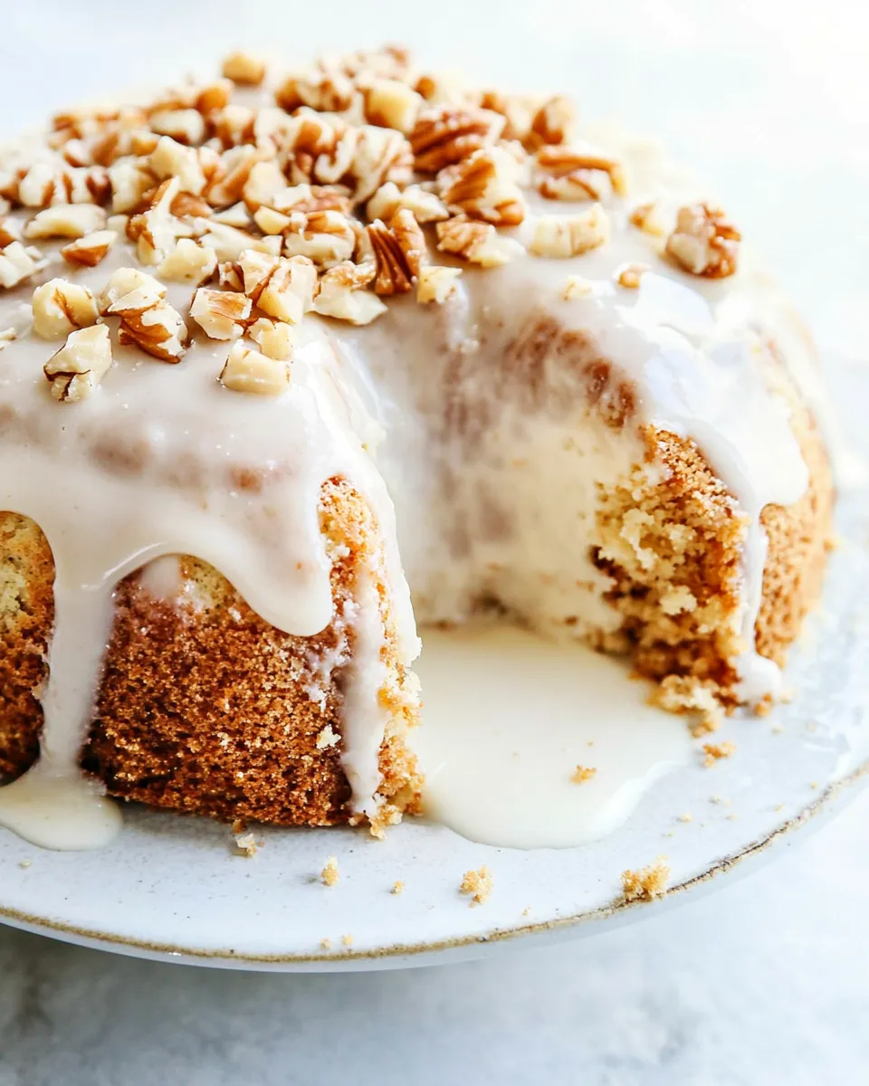 Homemade Glazed Walnut Butter Cake photo