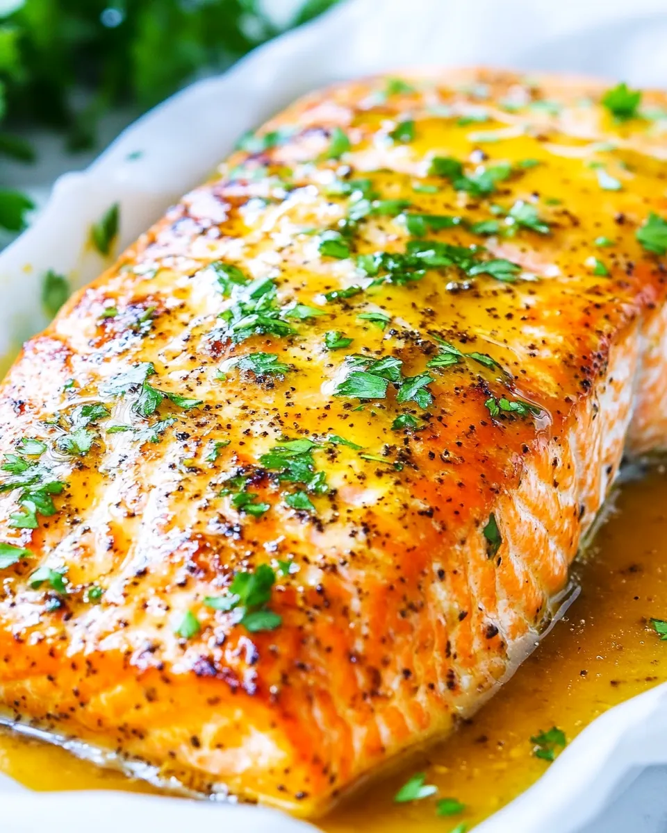 Easy Honey Dijon Salmon food shot
