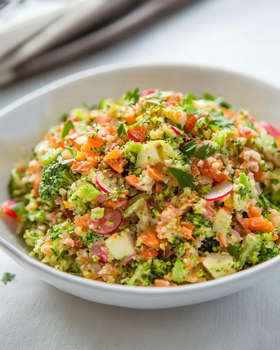 Easy Loaded Broccoli Radish Salad Recipe recipe photo