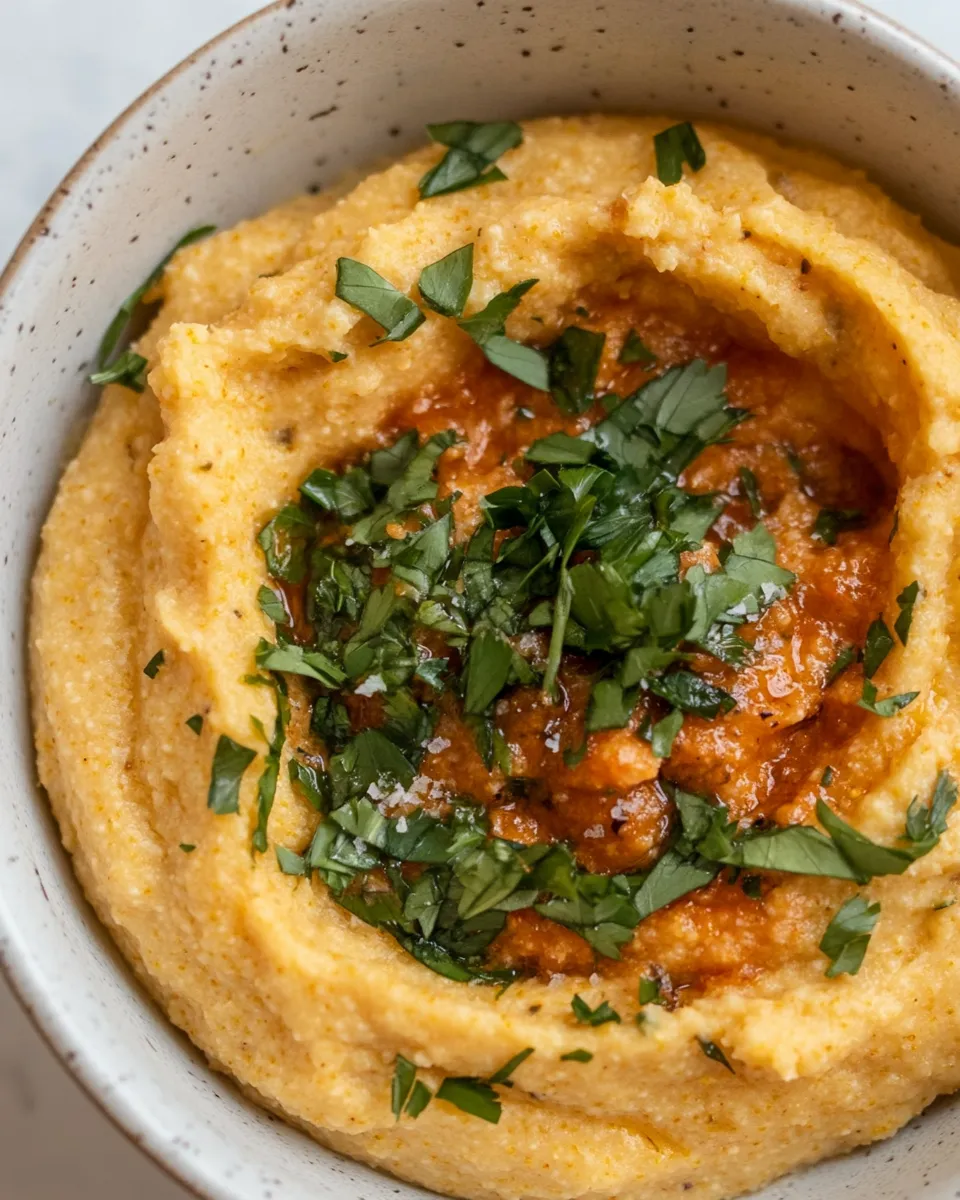 Easy Millet Polenta with Romesco recipe photo