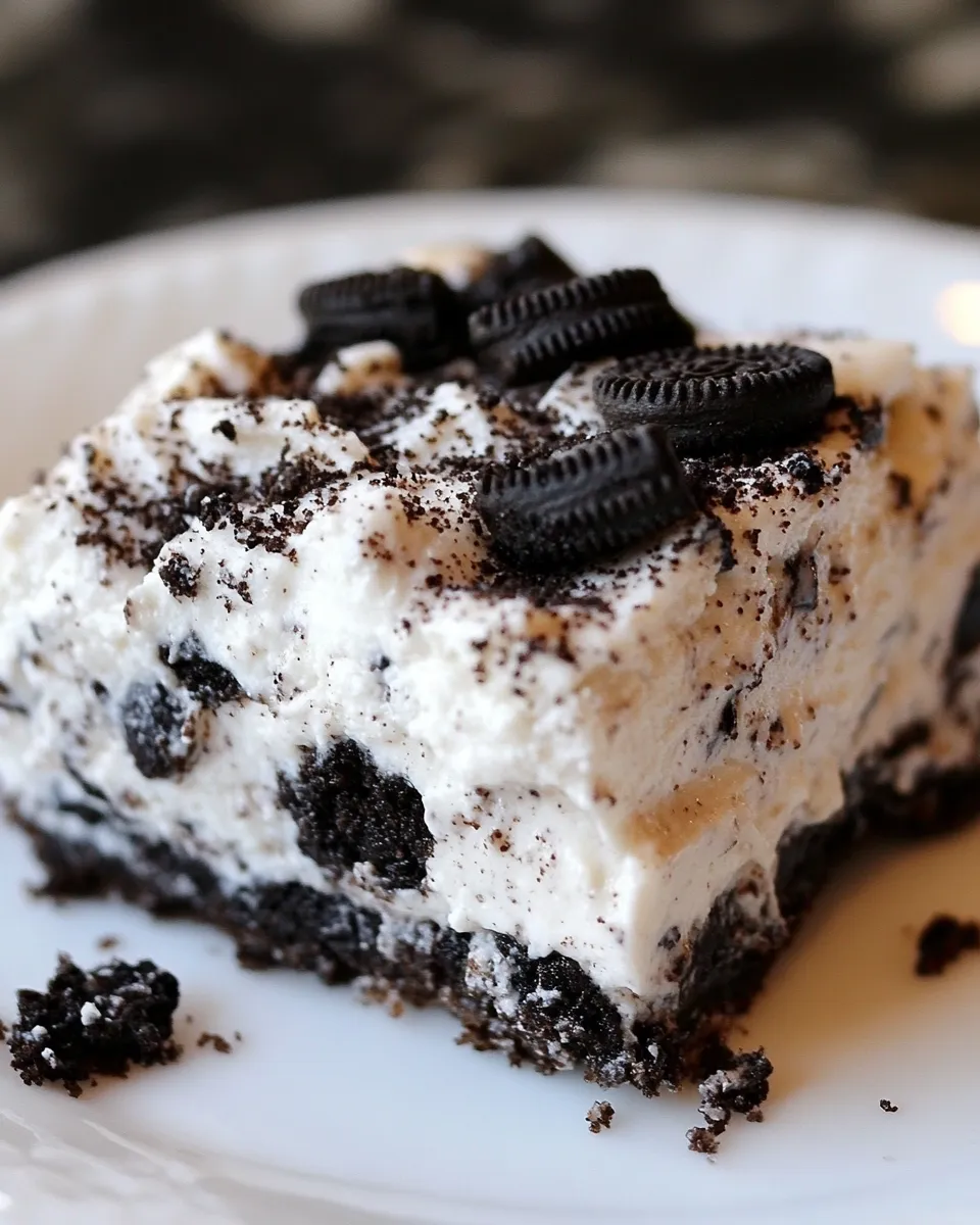 Classic No Bake Oreo Cheesecake Bars recipe image