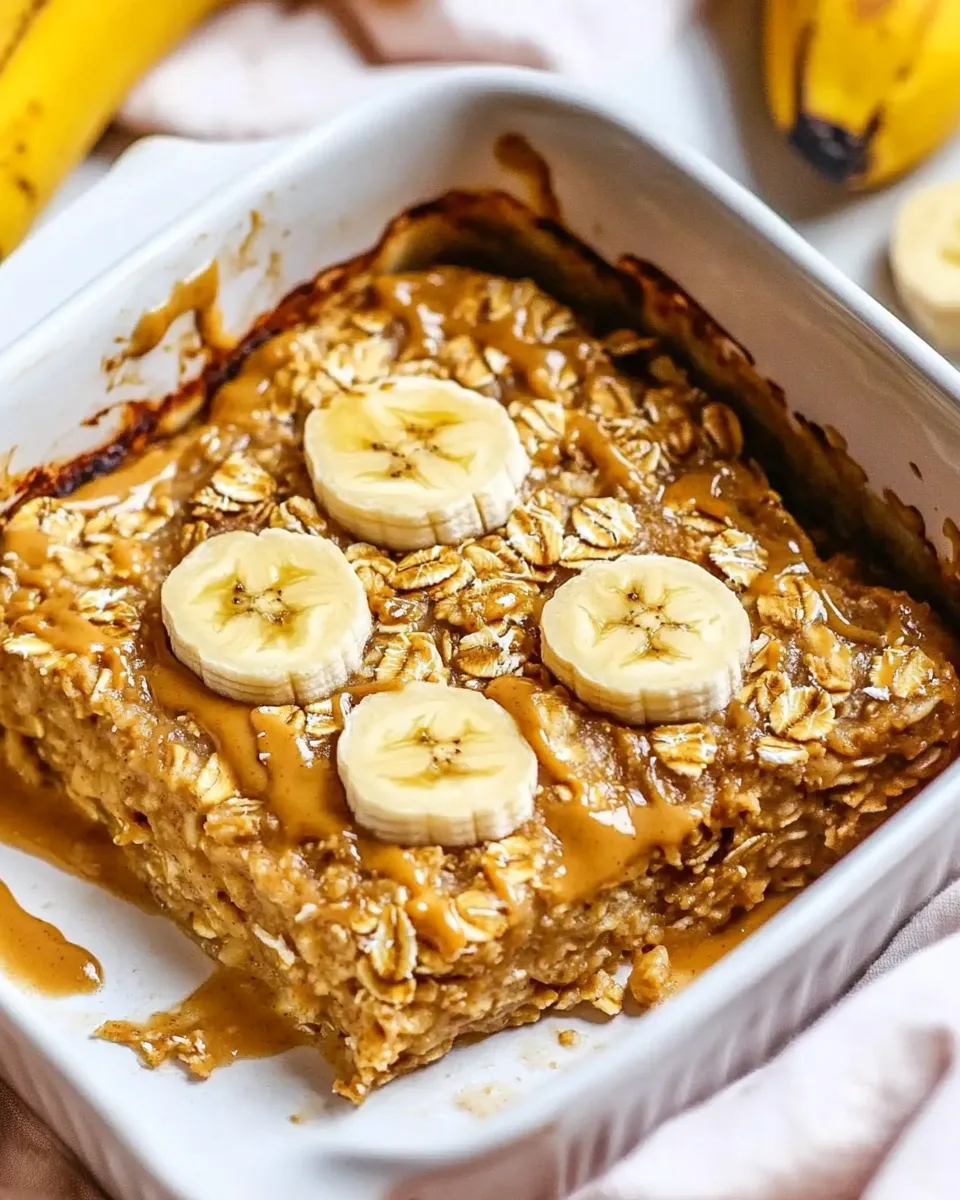 Classic Peanut Butter Banana Baked Oatmeal image