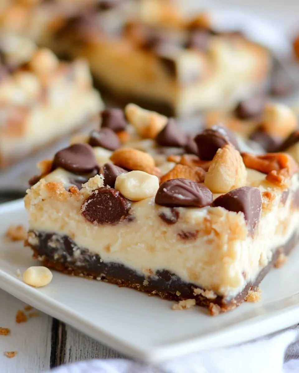 Easy Peanut Butter Cheesecake Bars recipe photo