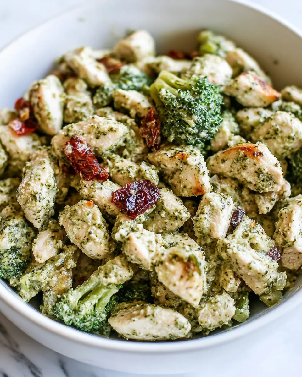 Easy Pesto Chicken and Broccoli (Paleo, Keto) food shot
