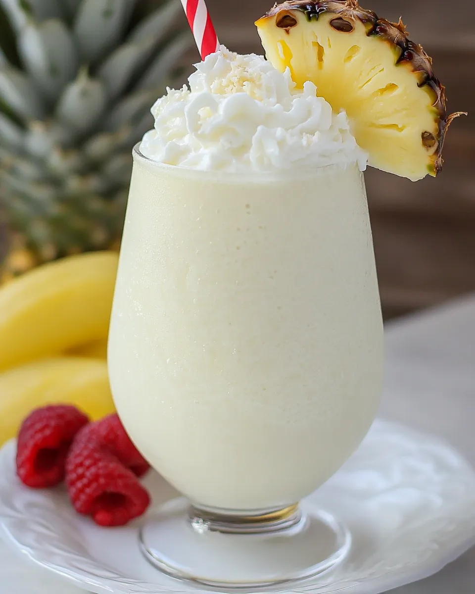 Homemade Pina Colada Smoothie recipe photo