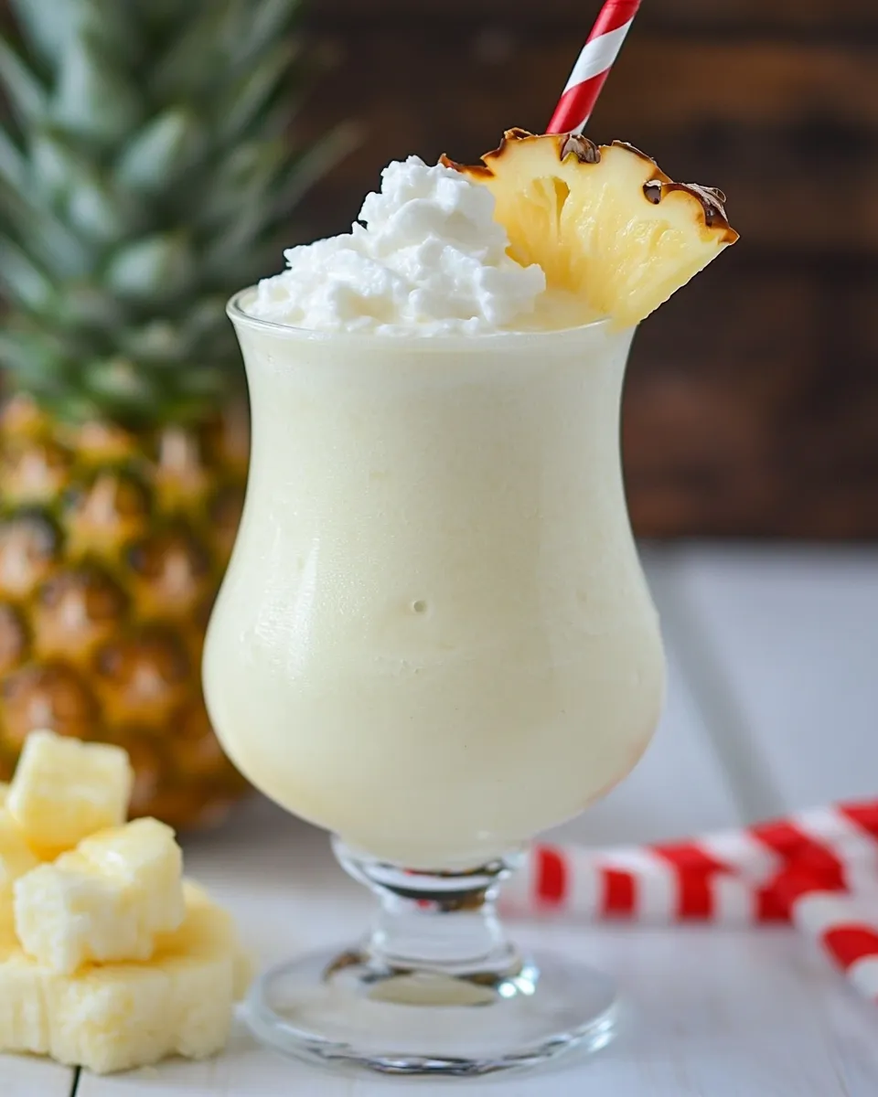 Easy Pina Colada Smoothie food shot