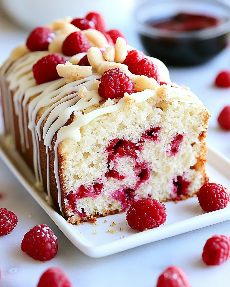 Homemade Raspberry White Chocolate Loaf Cake photo