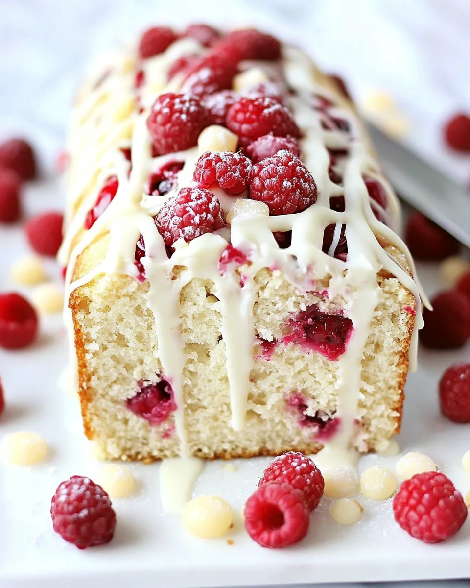 Classic Raspberry White Chocolate Loaf Cake image