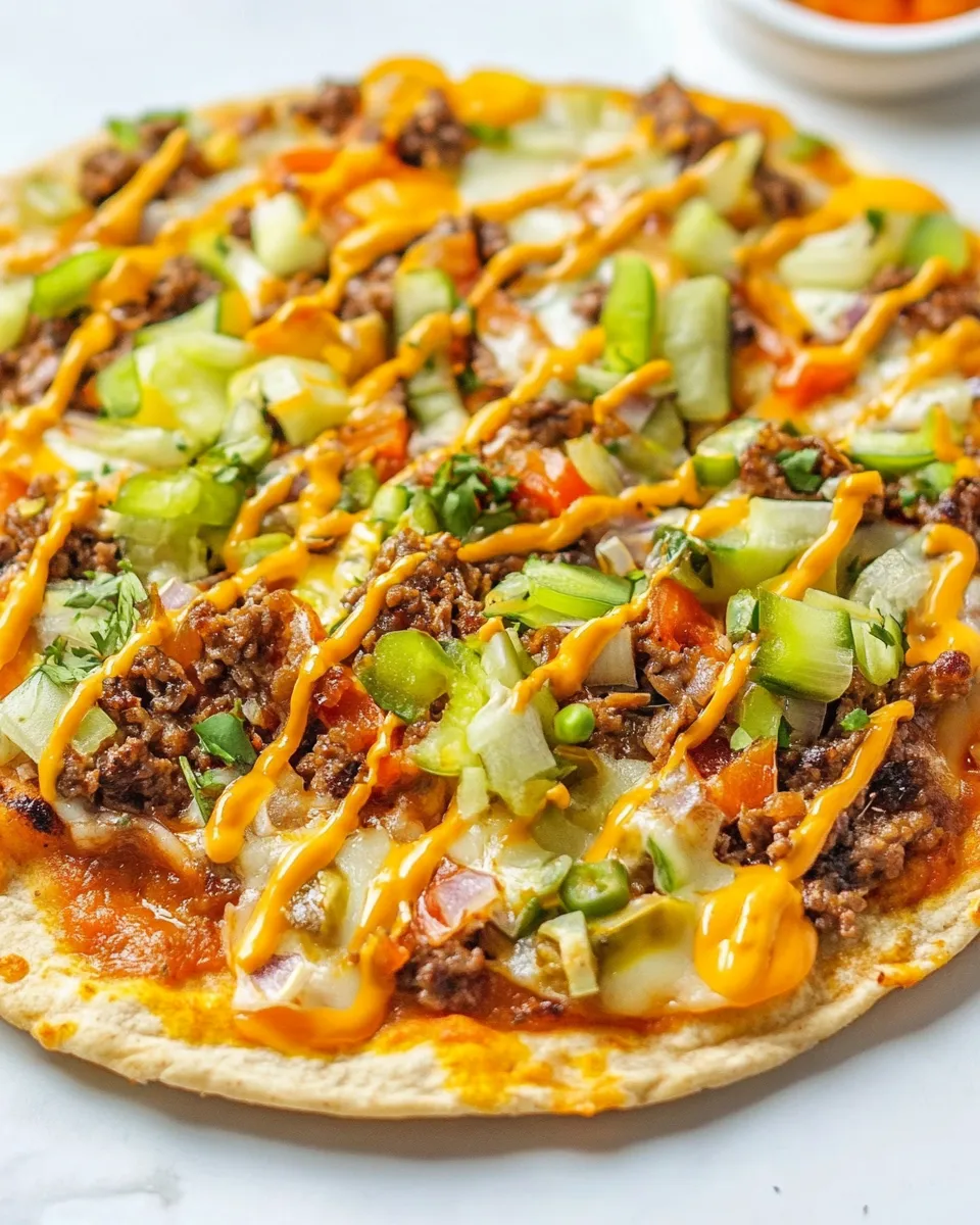 Delicious Taco Villa Things (Mexican Pizza) plate image