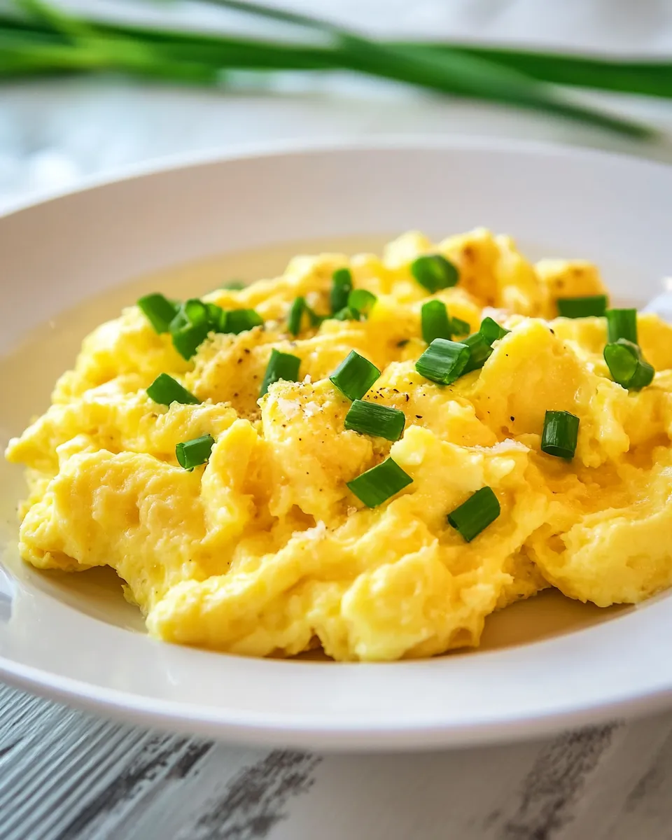 Easy The BEST Scrambled Eggs! food shot