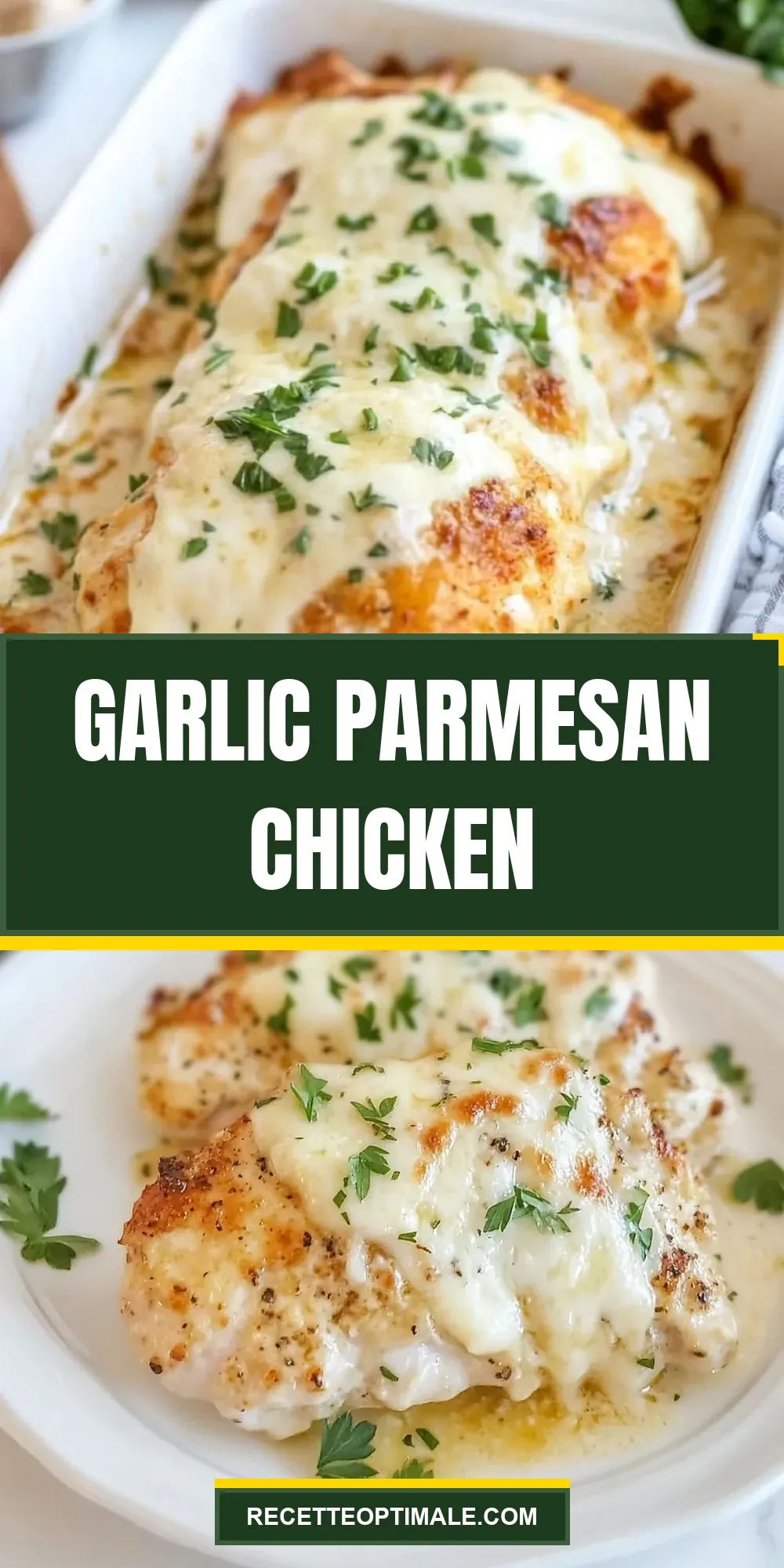 The Best Garlic Parmesan Chicken Ever