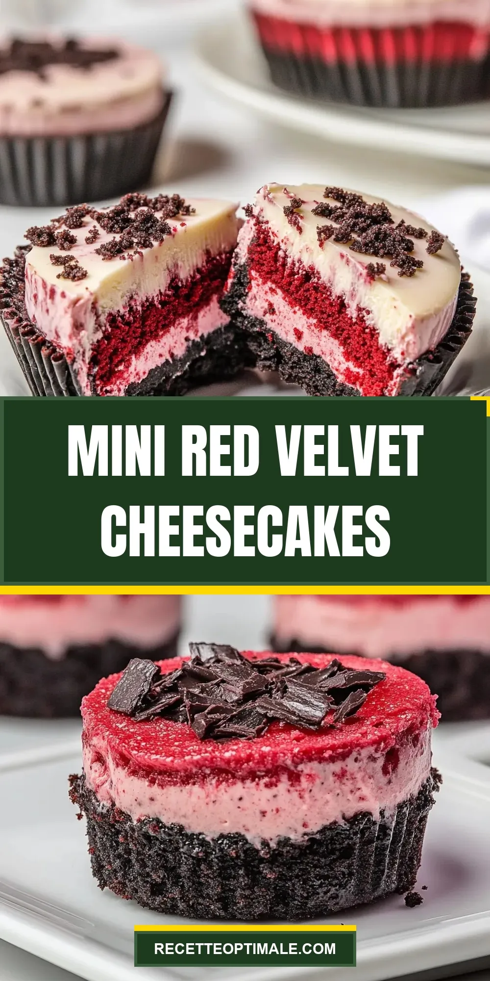 The Best Mini Red Velvet Cheesecakes Ever