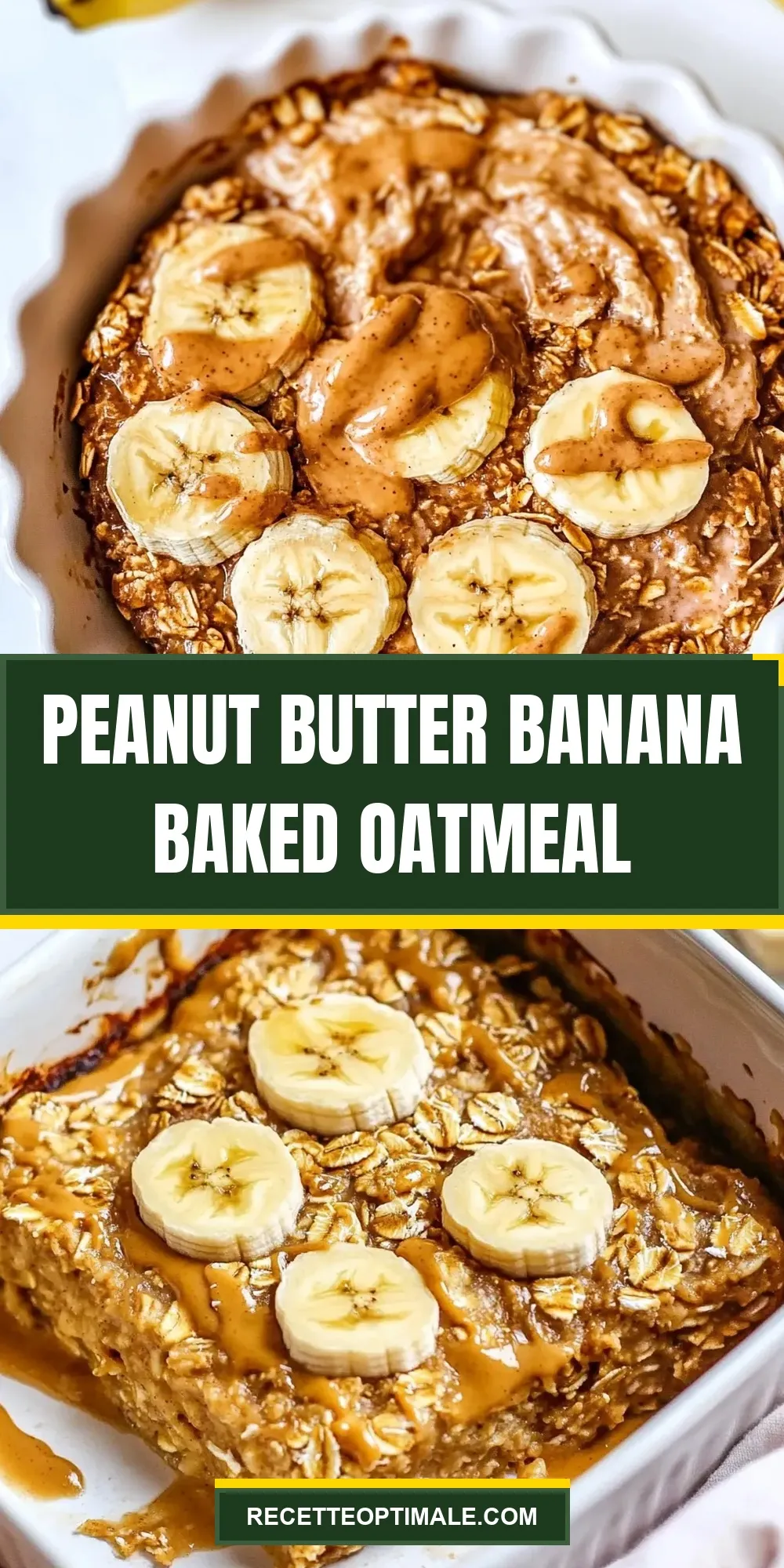 Peanut Butter Banana Baked Oatmeal (Creamy & Delicious)